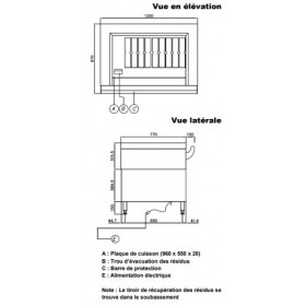 Teppan Yaki - 2 zones de chauffe - avec soubassement neutre - AISI 304