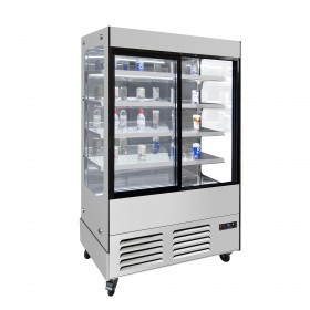 Vitrine réfrigérée libre service Slim 1000 x 550 x 1930 vitrée  