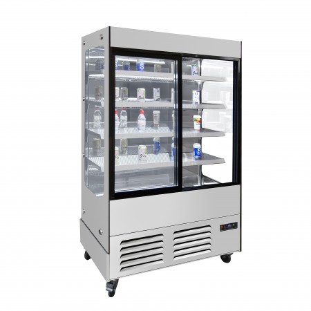 Vitrine réfrigérée libre service Slim 1000 x 550 x 1930 vitrée  