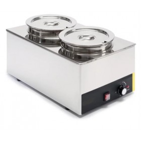 Bain marie pro avec vidange chromé