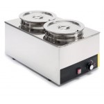 Bain marie pro avec vidange chromé