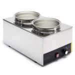 Bain marie pro avec vidange chromé