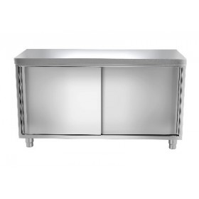 Meuble bas inox portes coulissantes 1400 x 700 x 850