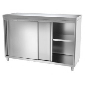 Meuble bas inox portes coulissantes 1400 x 700 x 850