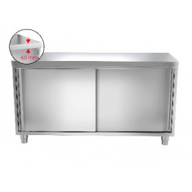 Meuble bas inox portes coulissantes 1800 x 700 x 850