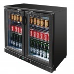 Arrière-bar réfrigéré - 2 portes vitrées battantes - 223 litres - Garantie 2 ans - Classe N