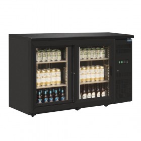 Arrière-bar réfrigéré - 2 portes vitrées battantes - 350 litres - Garantie 2 ans - Classe N