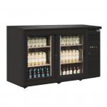 Arrière-bar réfrigéré - 2 portes vitrées battantes - 350 litres - Garantie 2 ans - Classe N