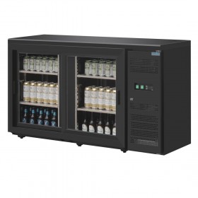 Arrière-bar réfrigéré - 2 portes vitrées battantes - 350 litres - Garantie 2 ans - Classe N