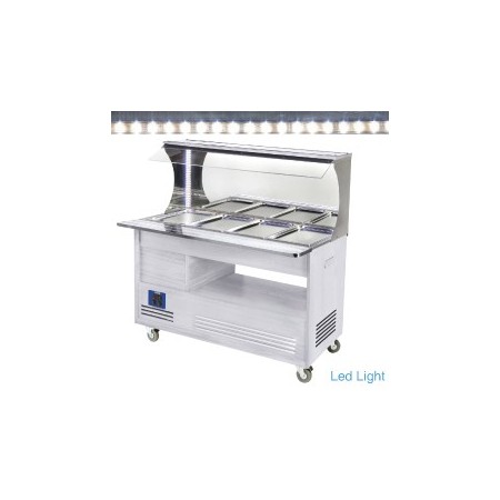 BUFFET CHAUF.MURAL B-M.4x1/1h150 BOIS BLANC 