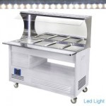 BUFFET CHAUF.MURAL B-M.4x1/1h150 BOIS BLANC 