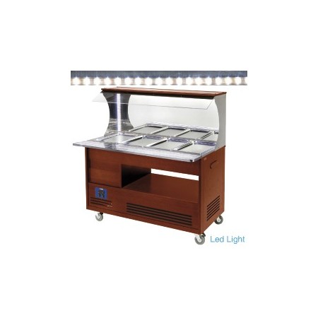 BUFFET CHAUF.MURAL B-M.4x1/1h150 BOIS FONCE 