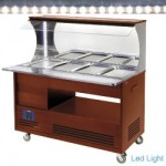 BUFFET CHAUF.MURAL B-M.4x1/1h150 BOIS FONCE 