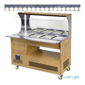 BUFFET CHAUF.MURAL B-M.4x1/1h150 BOIS CLAIR 