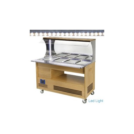 BUFFET CHAUF.MURAL B-M.4x1/1h150 BOIS CLAIR 