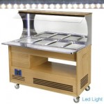 BUFFET CHAUF.MURAL B-M.4x1/1h150 BOIS CLAIR 