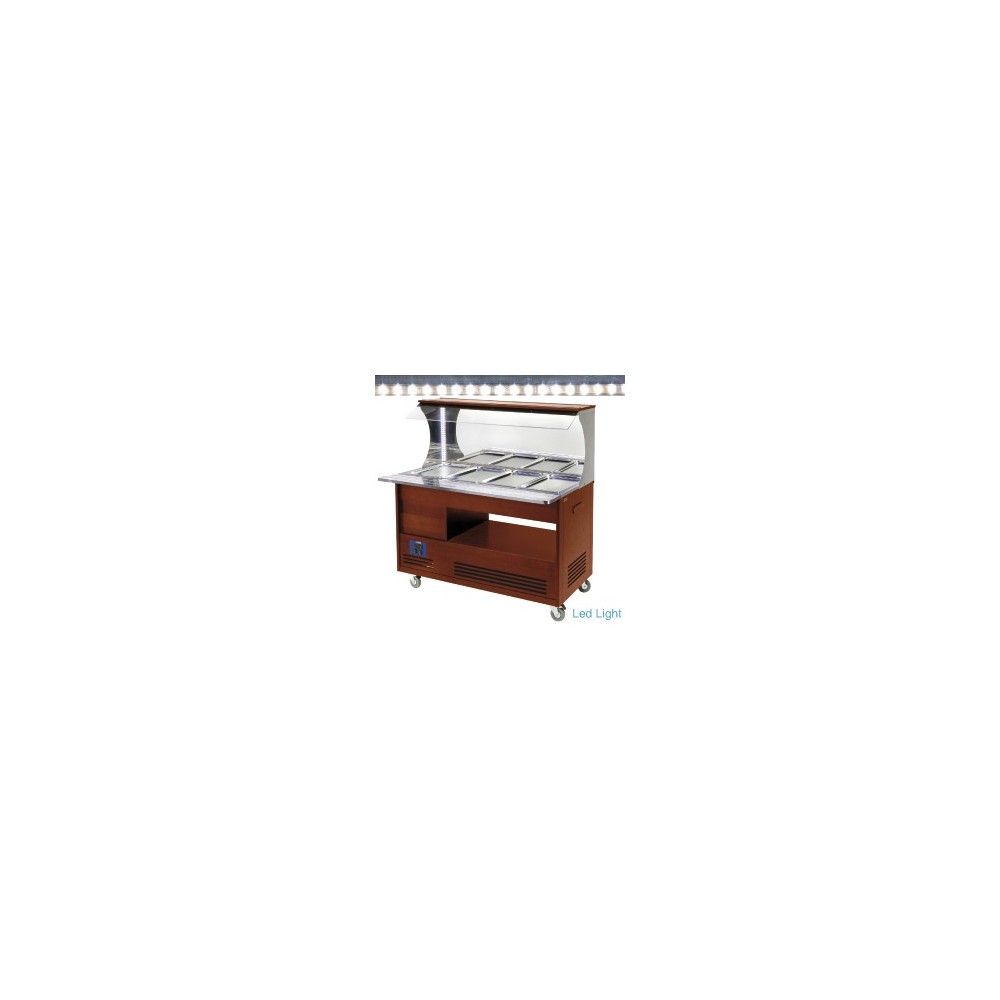 BUFFET-SAL.BAR MUR.REFR.4x1/1-150 BOIS FONCE BUFFET-SAL.BAR MUR.REFR.4x1/1-150 BOIS FONCE