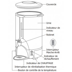 Percolateur inox 10 litres