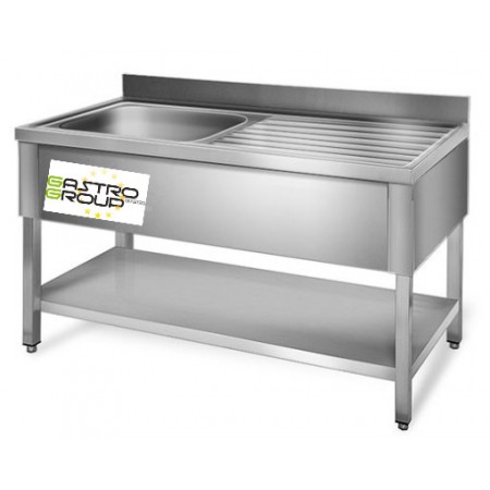 Plonge inox - AISI 304 - 1000 (L) x 700 (P) x 970 (H) mm