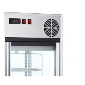 Vitrine réfrigérée panoramique - Paiement 4X - Inox - 108 L - Classe N