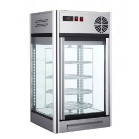 Vitrine réfrigérée panoramique - Paiement 4X - Inox - 108 L - Classe N