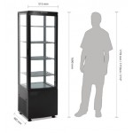 Vitrine réfrigérée panoramique - 235 L. - Paiement 4X - Garantie 2 ans - Inox - Classe N