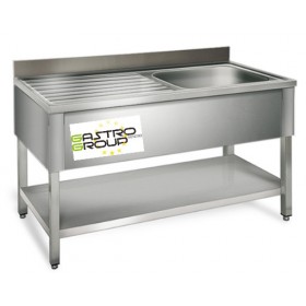 Plonge inox - AISI 304 - 1000 (L) x 600 (P) x 850 (H) mm