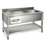 Plonge inox - AISI 304 - 1000 (L) x 600 (P) x 850 (H) mm