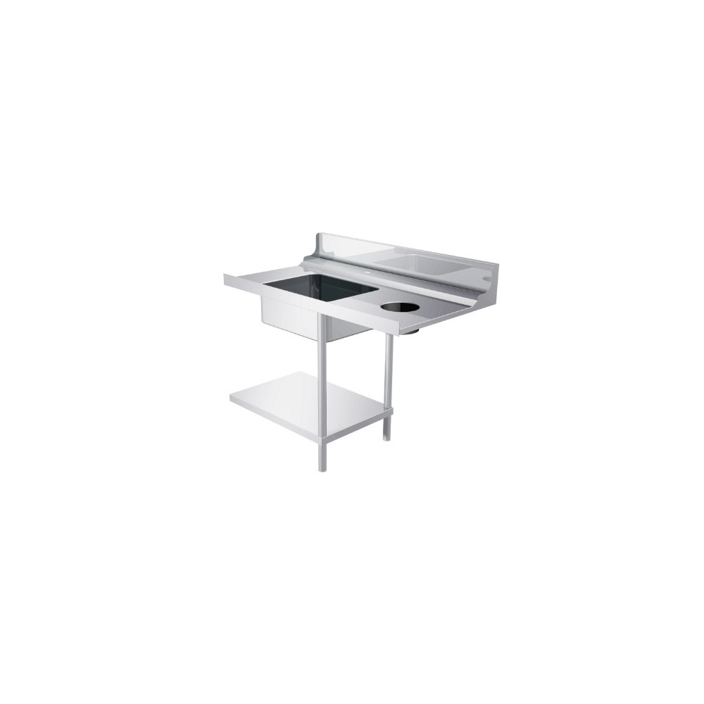 Plonge inox/emplacement lave vaisselle - AISI 304 - 1200 (L) x 700 (P) x 855 (H) mm Plonge inox/emplacement lave vaisselle - AISI 304 - 1200 (L) x 700 (P) x 855 (H) mm