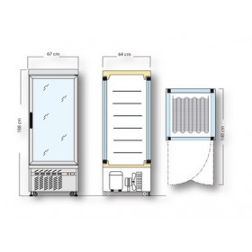 Vitrine négative - Paiement 4X - 450 L - Classe N