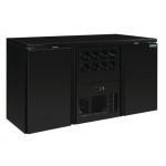 Arrière-bar réfrigéré - 2 portes battantes et rafraîchisseur à vin 8 bouteilles  - 380 litres - Garantie 2 ans - Classe N