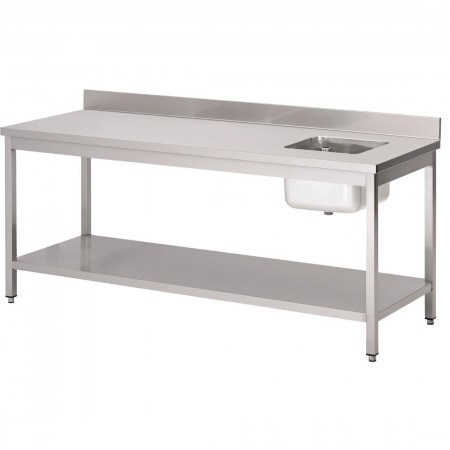 Plonge inox 1 bac  l610Xp450Xh900