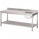 Plonge inox 1 bac  l610Xp450Xh900