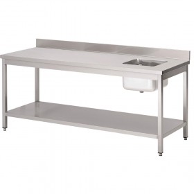 Plonge inox 1 bac  l610Xp450Xh900