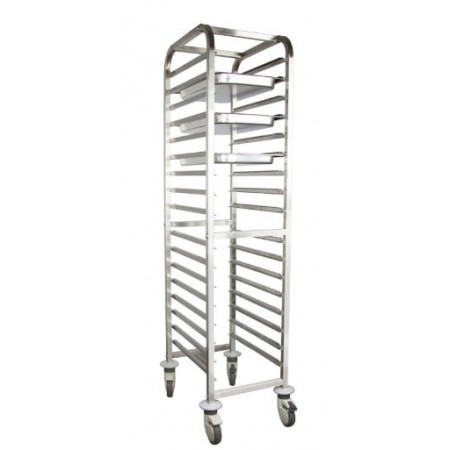 Echelle - 20x bacs GN2/1 + roulettes