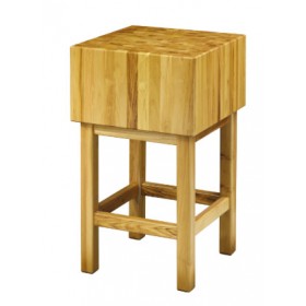 Billot Table de découpe en bois d'acacia - 50 x 50 cm