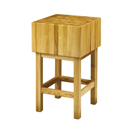 Billot Table de découpe en bois d'acacia - 50 x 50 cm