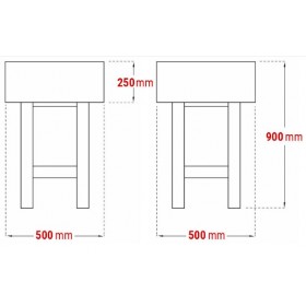Billot Table de découpe en bois d'acacia - 50 x 50 cm