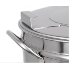 Poubelle inox - 95 litres + pédale/roulettes