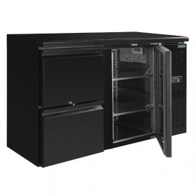 Arrière-Bar Réfrigéré 1 porte + 2 tiroirs - 349 litres