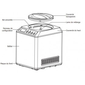 Turbine à glace professionnelle - 2 L. / 30 min 