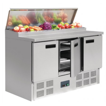 Table / meuble frigorifique 3 portes GN 1/1, 370 litres