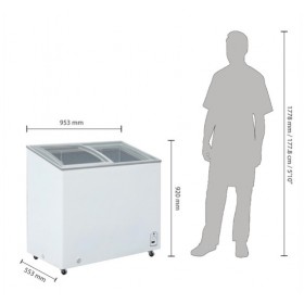 Coffre vitré négatif - Paiement 4X - Garantie 2 ans - 200 L - Classe N