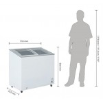 Coffre vitré négatif - Paiement 4X - Garantie 2 ans - 200 L - Classe N
