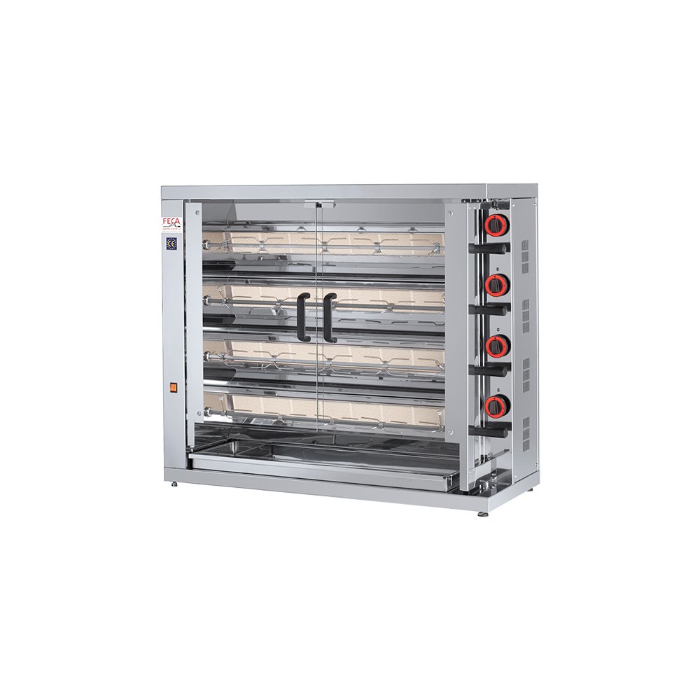 Rôtissoire professionnelle à poulets - GAZ - Paiement 4X - 4 broches / 24 poulets Rôtissoire professionnelle à poulets - GAZ - Paiement 4X - 4 broches / 24 poulets