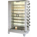 Rôtissoire professionnelle à poulets - PREMIUM - GAZ - Double - 15 broches / 90 poulets