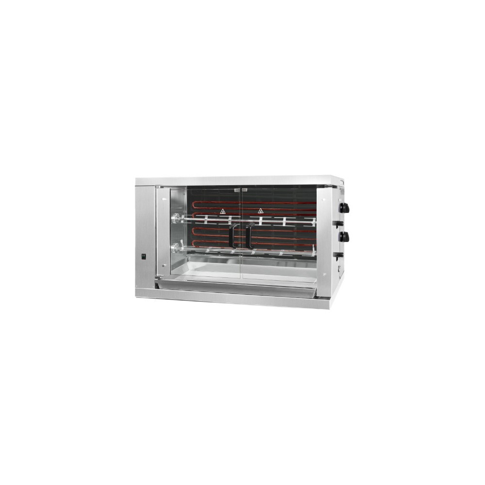Rôtissoire professionnelle à poulets - ELECTRIQUE - 2 broches / 12 poulets Rôtissoire professionnelle à poulets - ELECTRIQUE - 2 broches / 12 poulets