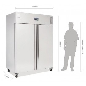 Armoire réfrigérée positive - 1300 L - Paiement 4X - GN 2/1 - Inox - Garantie 2 ans - Classe T