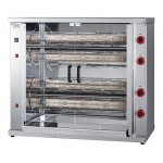 Rôtissoire rotative à poulets - GAZ - 8 broches / 48 poulets