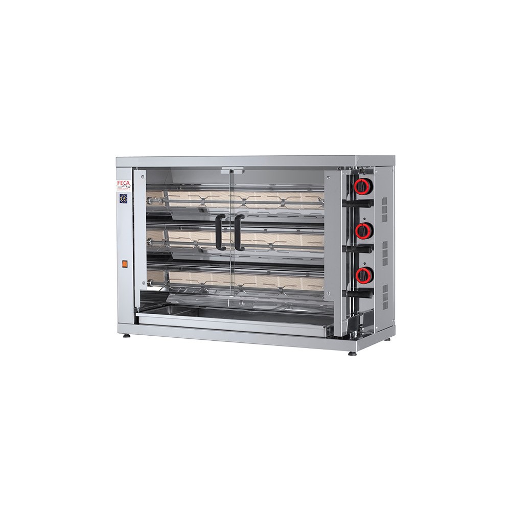 Rôtissoire professionnelle à poulets - GAZ - Paiement 4X - 3 broches / 18 poulets Rôtissoire professionnelle à poulets - GAZ - Paiement 4X - 3 broches / 18 poulets
